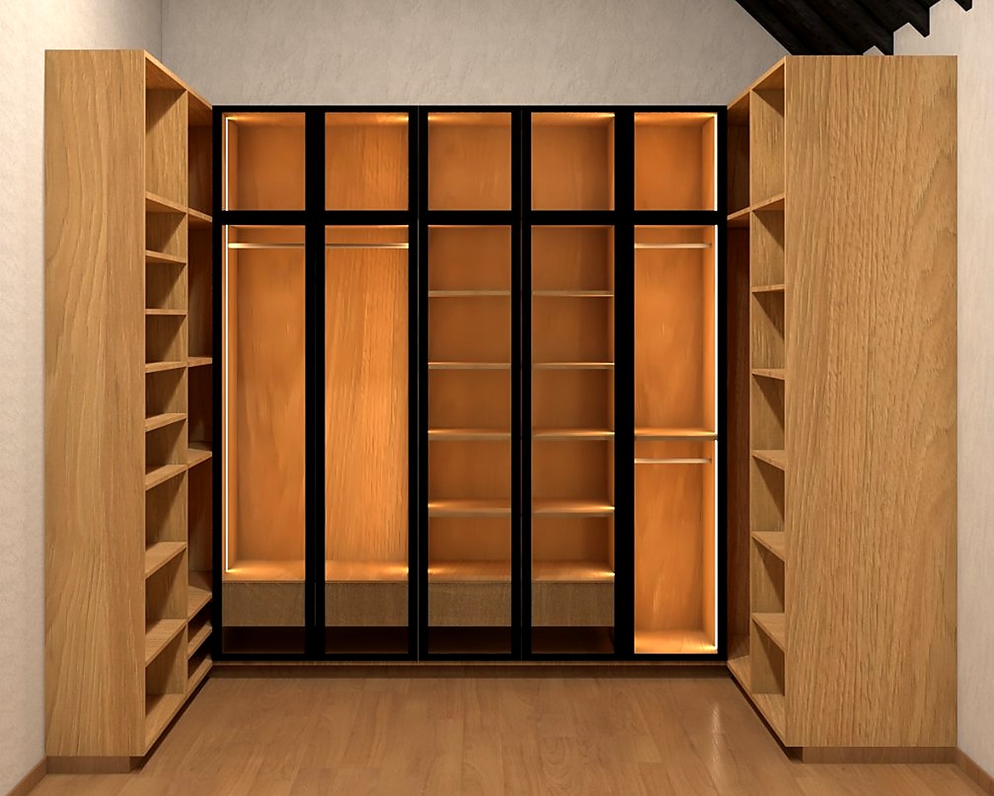 Render vestidor en suite